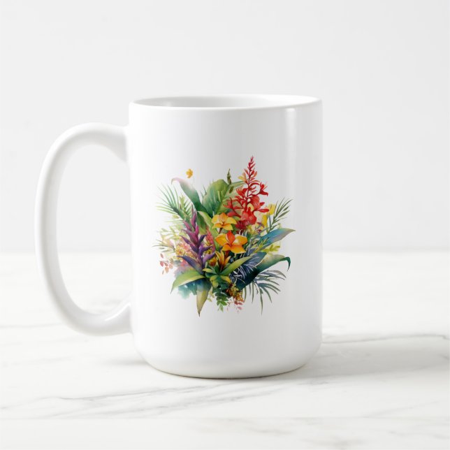 Taza De Café Mug de planta tropical (Izquierda)