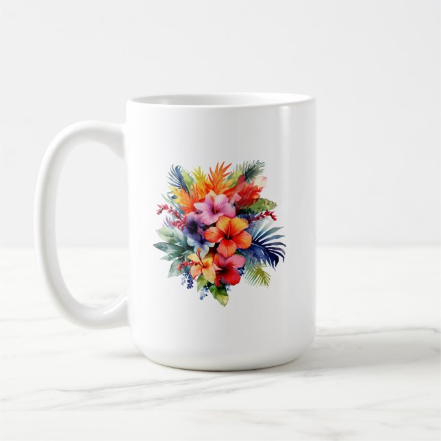 Taza De Café Mug de planta tropical (Izquierda)