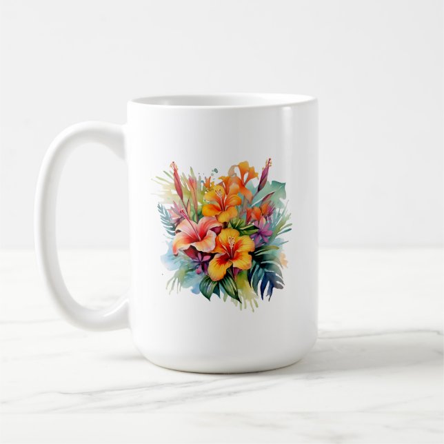 Taza De Café Mug de planta tropical (Izquierda)