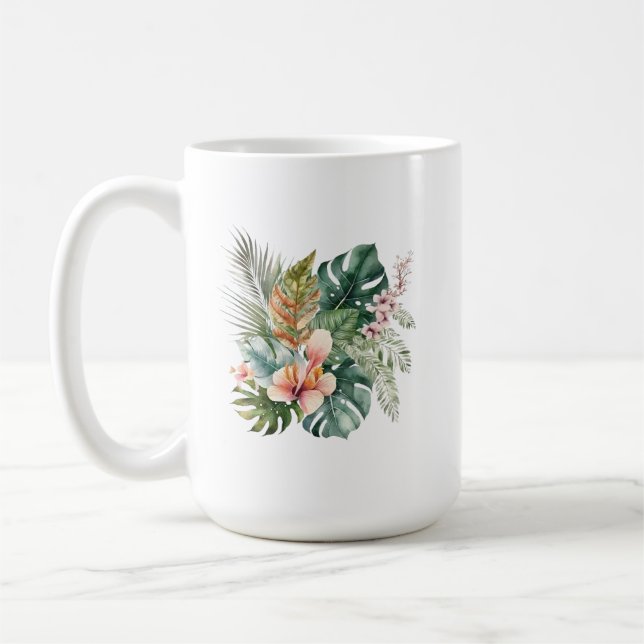 Taza De Café Mug de planta tropical (Izquierda)
