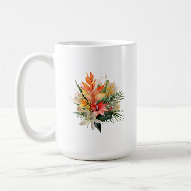 Taza De Café Mug de planta tropical (Izquierda)