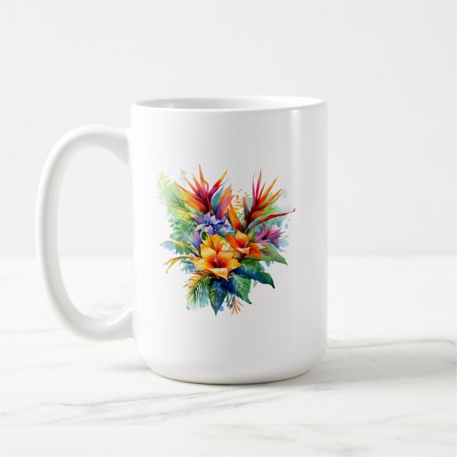 Taza De Café Mug de planta tropical (Izquierda)