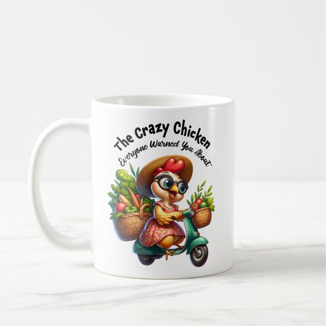 Taza De Café Mug de pollo loco (Izquierda)