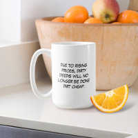 Mug de precios en alza