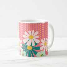 Mug de primavera floral fresca
