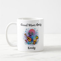 Mug de pulpo groovy personalizado - Hippie retro