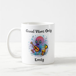 Taza De Café Mug de pulpo groovy personalizado - Hippie retro