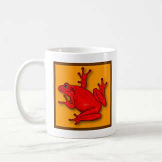 Taza De Café Mug de rana roja