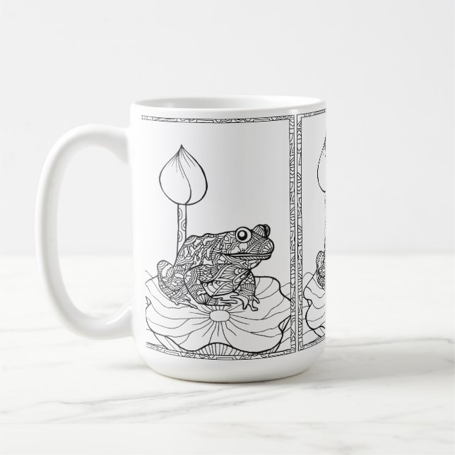 Taza De Café Mug de rana (transparente) (Izquierda)