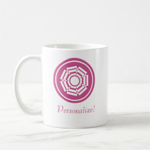 Taza De Café Mug de ranura floral, magenta
