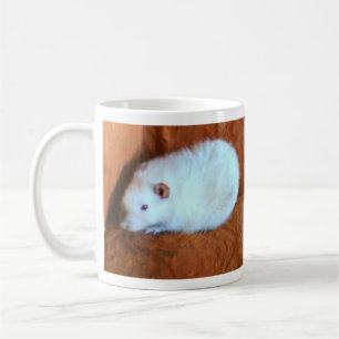 Taza De Café Mug de rata blanca de bola de nieve