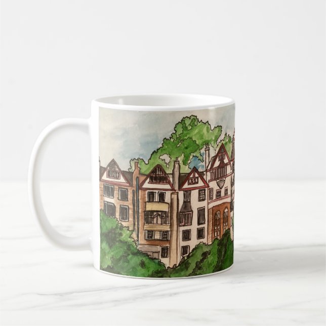 Taza De Café Mug de recuerdo de Edimburgo (jardín Ramsay) Edimb (Izquierda)