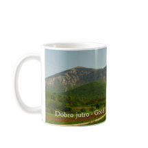Mug de recuerdo del buen día del Monte Rtanj en Se