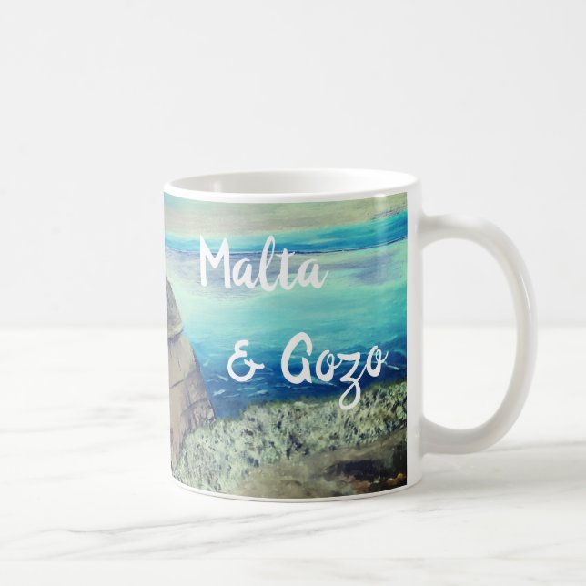 Taza De Café Mug de recuerdos de Malta y Gozo (Derecha)