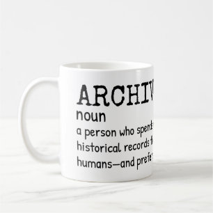 Taza De Café Mug de regalo de Archivist - Diseño de definición