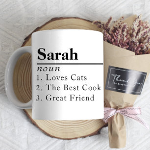 Taza De Café Mug de regalo de definición de nombre personalizad