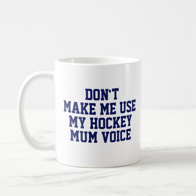 Taza De Café Mug de regalo de mamá de hockey | Gracioso entrena (Izquierda)