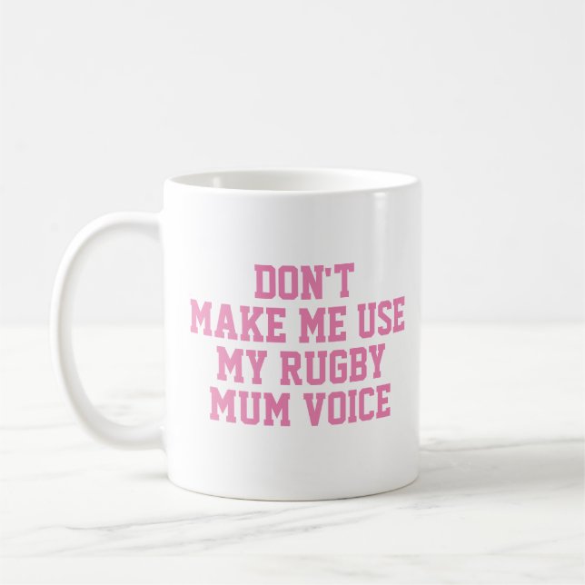 Taza De Café Mug de regalo de mamá de rugby | Gracioso entrenad (Izquierda)