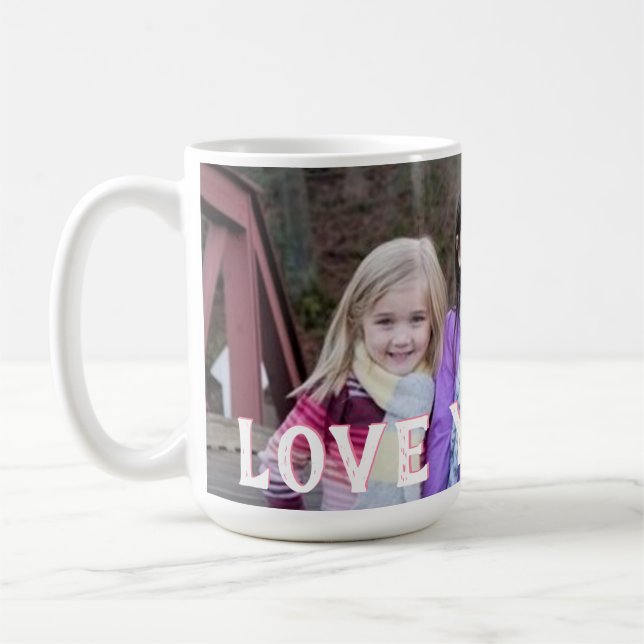 Taza De Café Mug de regalo fotográfico infantil para mamá | Día (Izquierda)