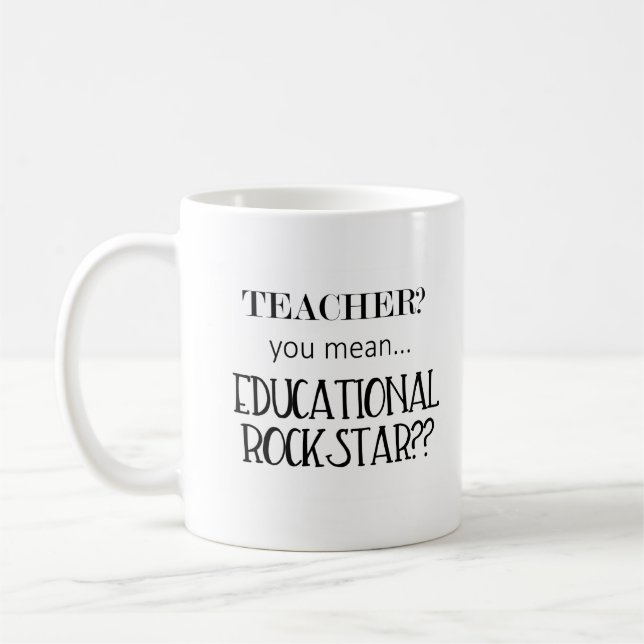 Taza De Café Mug de regalo para profesor de Rockstar (Izquierda)