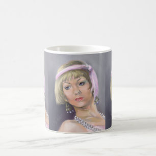 Taza De Café Mug de retrato de flapper de primavera