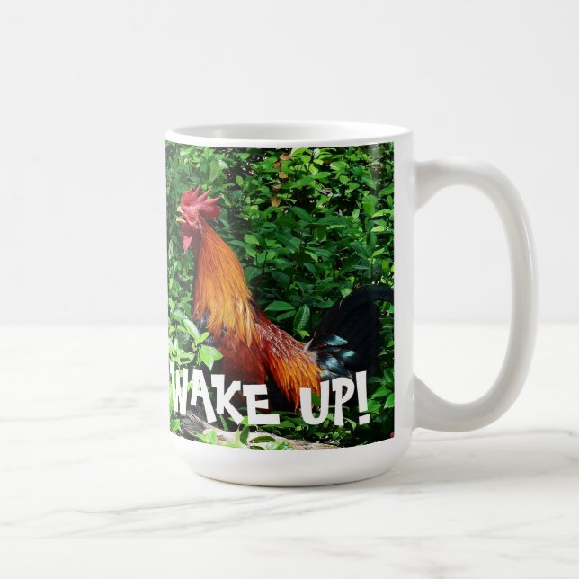 Taza De Café Mug de Rooster "Wake Up" (Derecha)