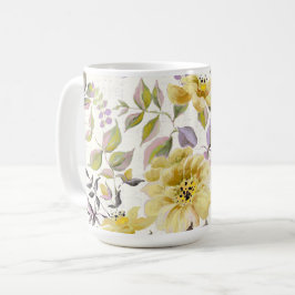 Taza De Café Mug de Rosas silvestres amarillos