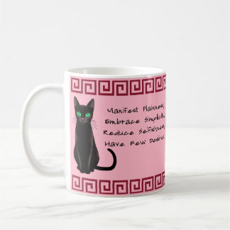 Taza De Café Mug de sabiduría para gatos negros