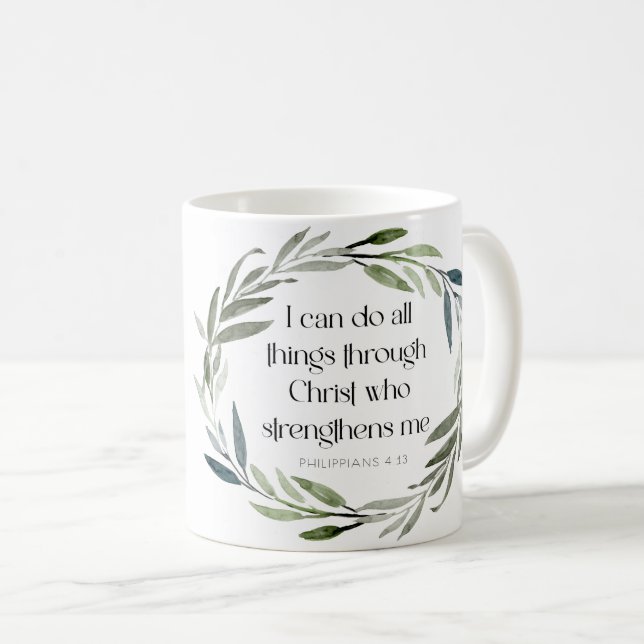 Taza De Café Mug de secuencias de comandos | Filipinas 4:13 (Anverso derecho)