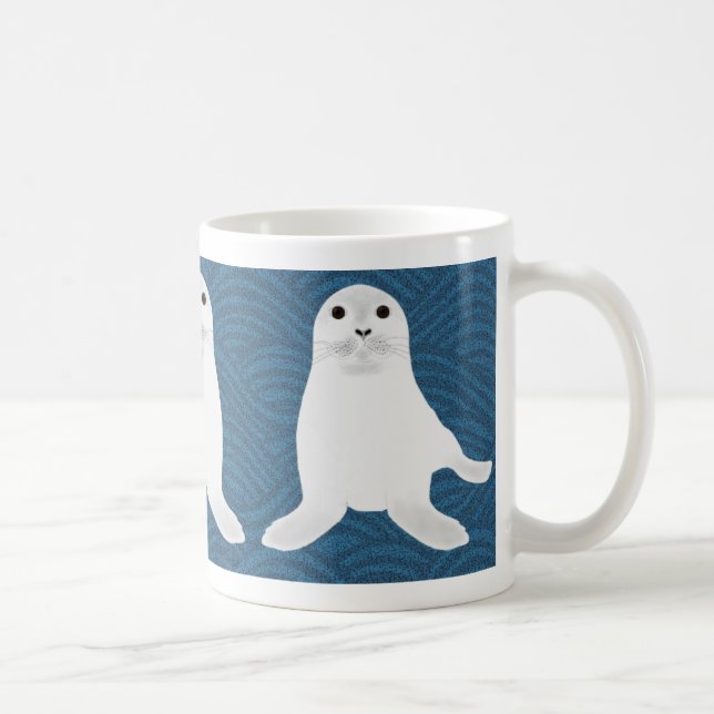 Taza De Café Mug. de sellos blancos (Derecha)