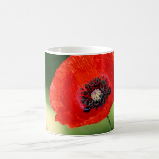 Taza De Café Mug de semilla de amapola roja (Centro)