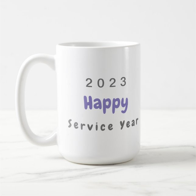 Taza De Café Mug de servicio Happy personalizado 2023 (Izquierda)