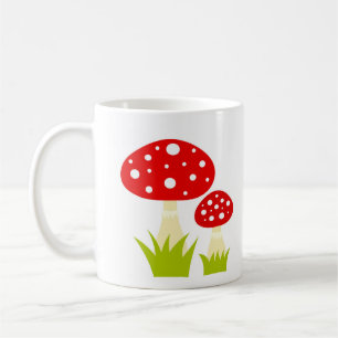 Taza De Café Mug de setas rojas
