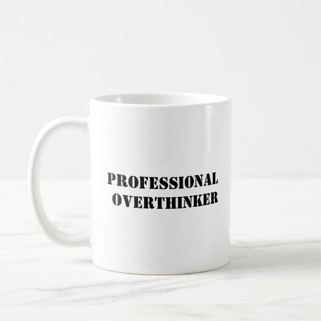 Taza De Café Mug de sobrepensador profesional (Izquierda)