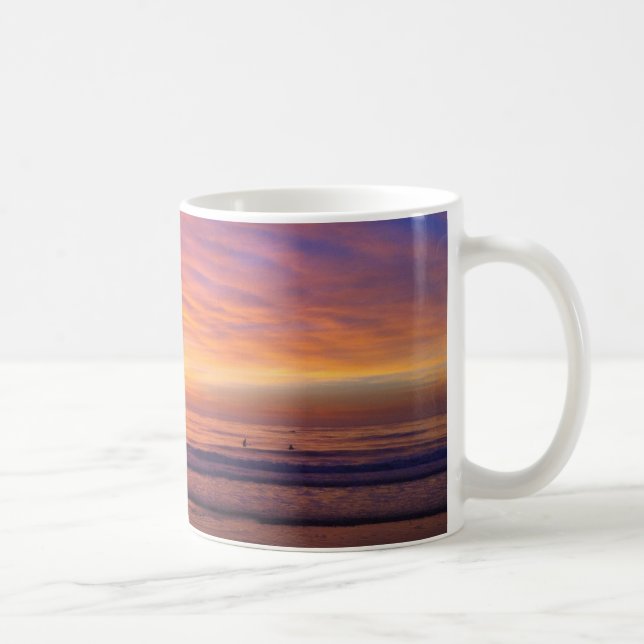 Taza De Café Mug. de sol de California Beach (Derecha)