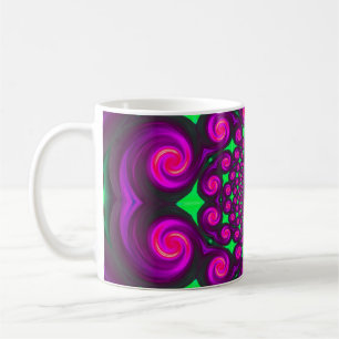 Taza De Café Mug. de Swirl Purple Fire