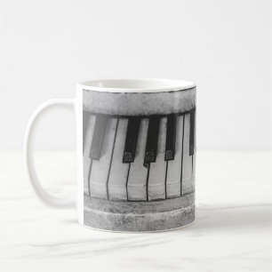 Taza De Café Mug de teclado de piano con problemas de época