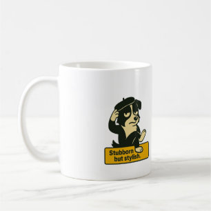 Taza De Café Mug de "testarudo pero elegante" - Divertido color