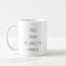 Mug de texto personalizado