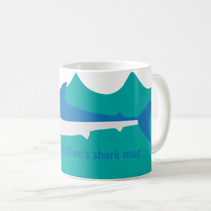 Taza De Café Mug de tiburón gris azul Mako