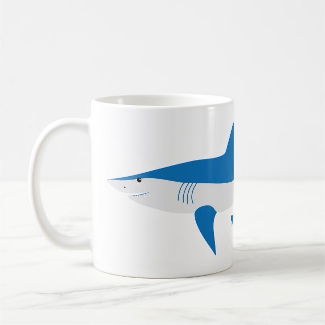 Taza De Café Mug de tiburón gris azul Mako (Izquierda)