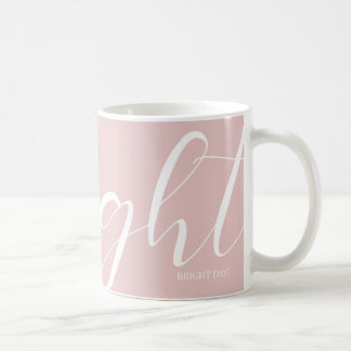 Taza De Café Mug de tipografía blanca de oro Rosa