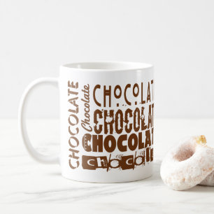 Taza De Café Mug de tipografía de chocolate dulce