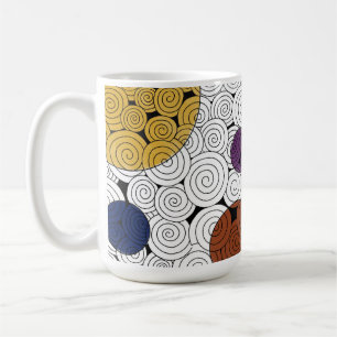 Taza De Café Mug. de torbellino y círculo
