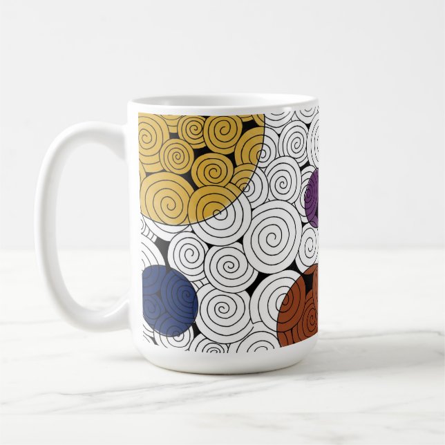 Taza De Café Mug. de torbellino y círculo (Izquierda)