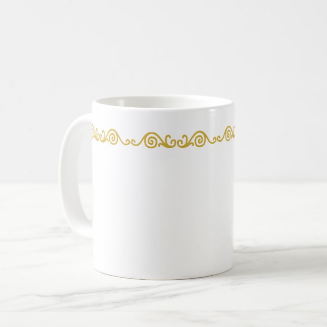 Taza De Café Mug de trabajo de desplazamiento de oro (Anverso izquierdo)