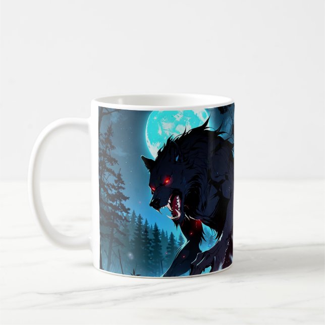 Taza De Café Mug de transformación de Werewolf - Halloween de A (Izquierda)