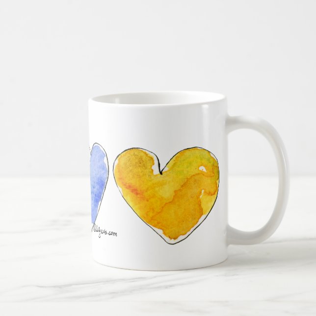 Taza De Café Mug de tres corazones (Derecha)