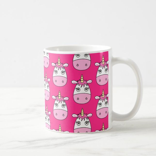 Taza De Café Mug de unicornio rosado (Derecha)