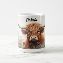 Taza De Café Mug de vaca de Highland personalizado